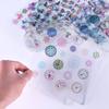 Silikon Welt Transparente Dekorationsaufkleber für Epoxidharzform UV-Harz Aufkleber Füllstoff Resina Kristall Aufkleber Schmuckherstellung