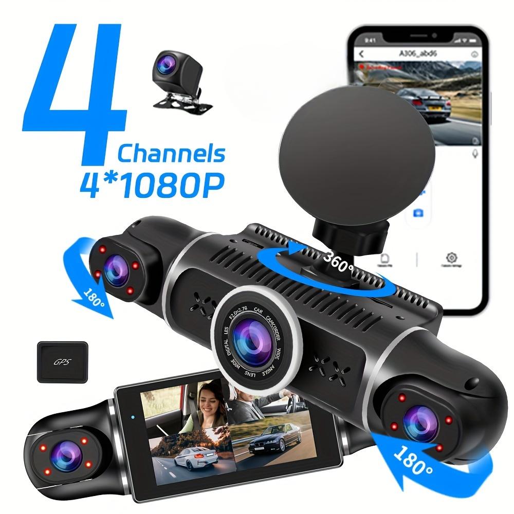 Dash Cam Car Black Box Dashcams For Cars Free 64GB SD Card With WIFI GPS Night Vision G-Sensor Loop Recording Ultra Wide Angle Front, Back, Left