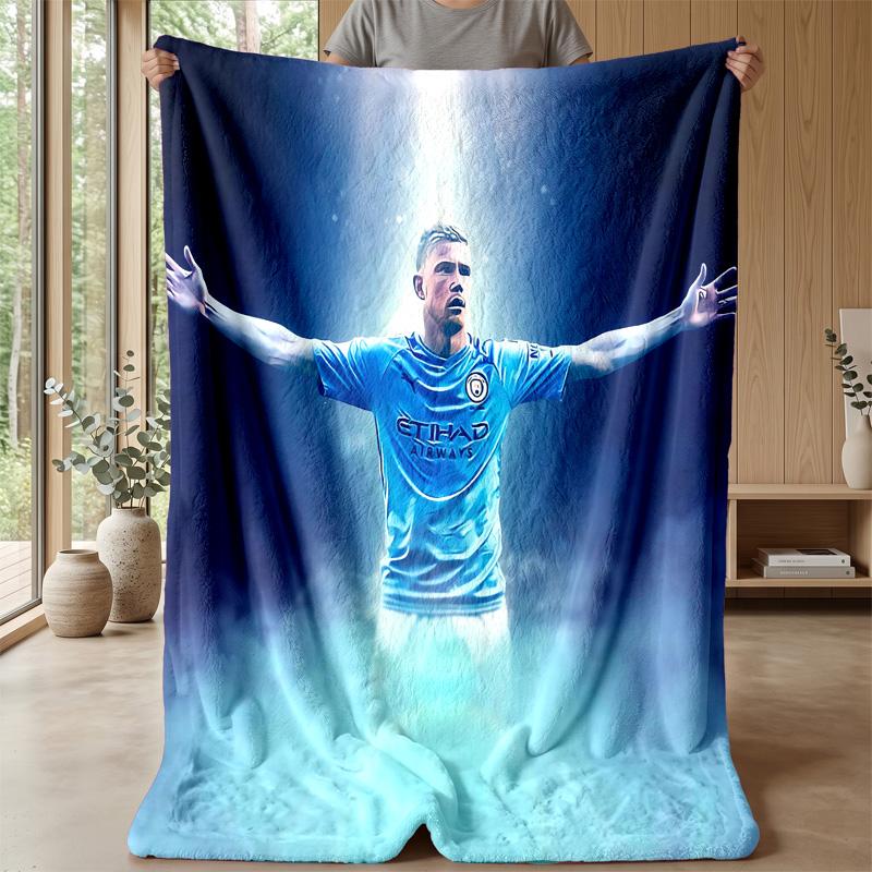 Kevin De Bruyne Theme blanket Soft Flannel Blanket Plush Throw Blanket Cozy Sofa Bed Blanket for Home Decor
