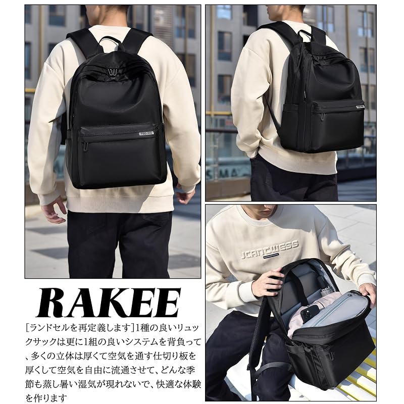 [RAKEE] Stylish and Popular Backpack - Casual Backpack with Large Capacity, Lightweight, Waterproof, Durable, Suitable for School, Available in 4