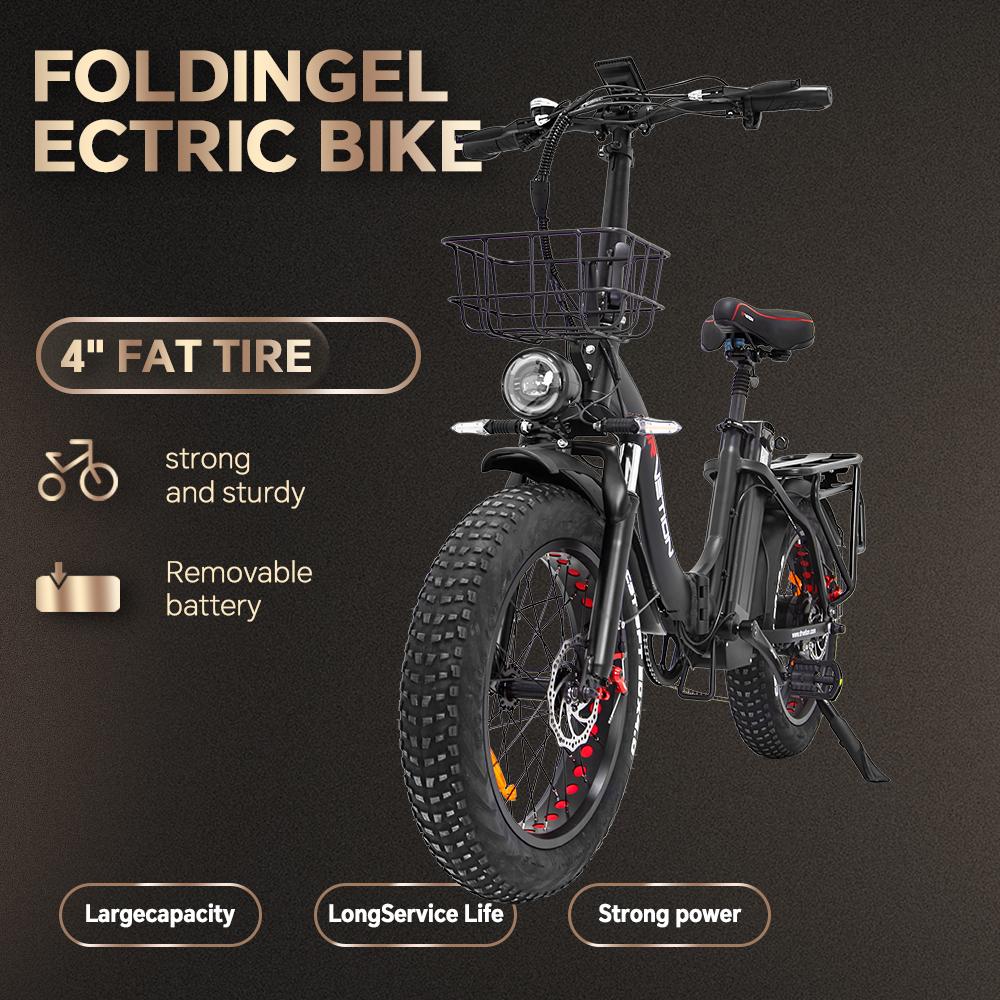 Elektrisches Klapprad Drvetion 20" 750W Motor City Ebike 48V 20AH Maximale Reichweite 110Km Zuladung 150Kg CT20