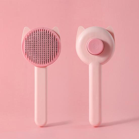 Pet Comb with Retractable Stainless Steel Needles Grooming Brush Removes Loose Hair Massage Brush for Cats And Dogs