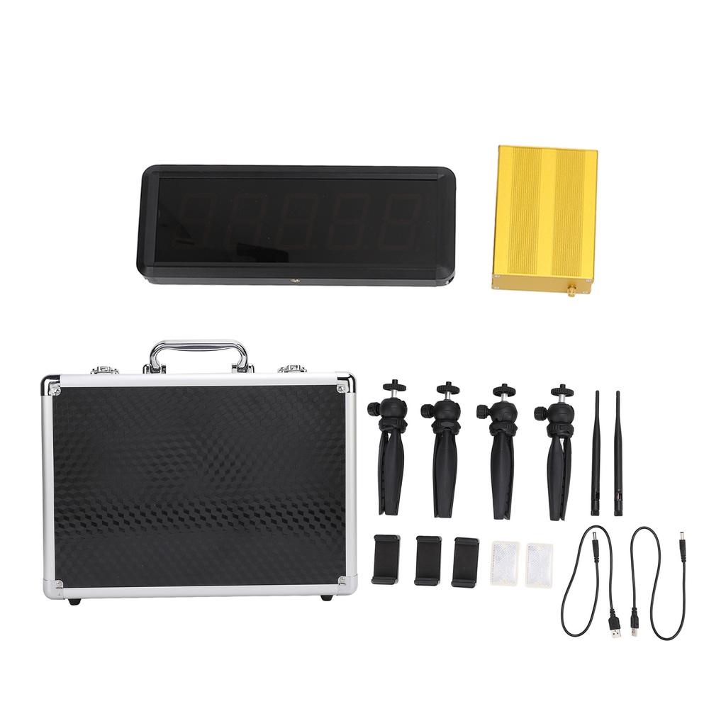 Bezprzewodowy Stoper 5-cyfrowy Wielofunkcyjny Zasilany Bateryjnie Stoper do Wyścigów Sprintu dla Rowerków Biegowych