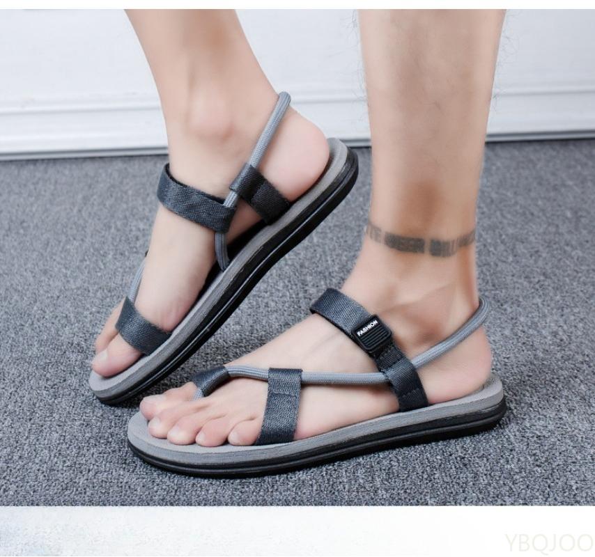 Summer New Sandals Thick Bottom Non slip Casual Soft Bottom Cool Shoes Men's Slippers Outdoor Hiking Beach Flat Shoes