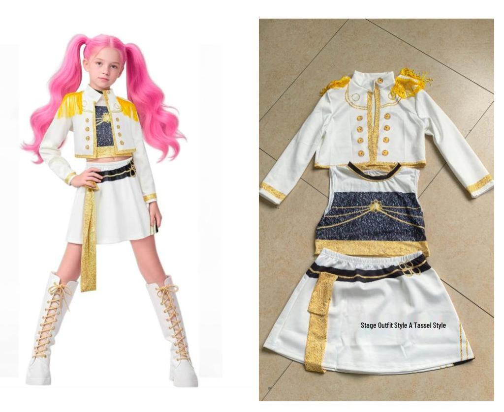 2025 Girls' Demon Hunter Witch Squad Cosplay Costumes - 3D Printed Children's Clothing Inspired by Popular Singer
