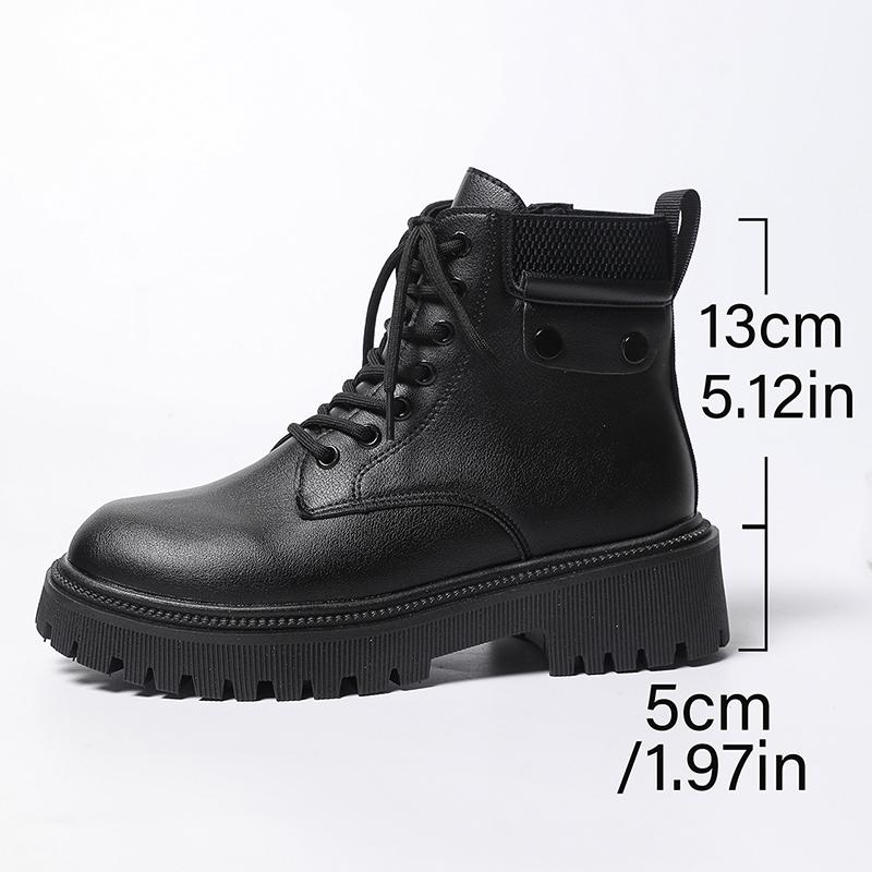 

Зимние Теплые Утепленные Плюшевые Ботильоны Женские Модные Боевые Ботинки на Платформе на Шнуровке Женские Удобные Ботильоны Короткие из Искусственной Кожи на Молнии 35