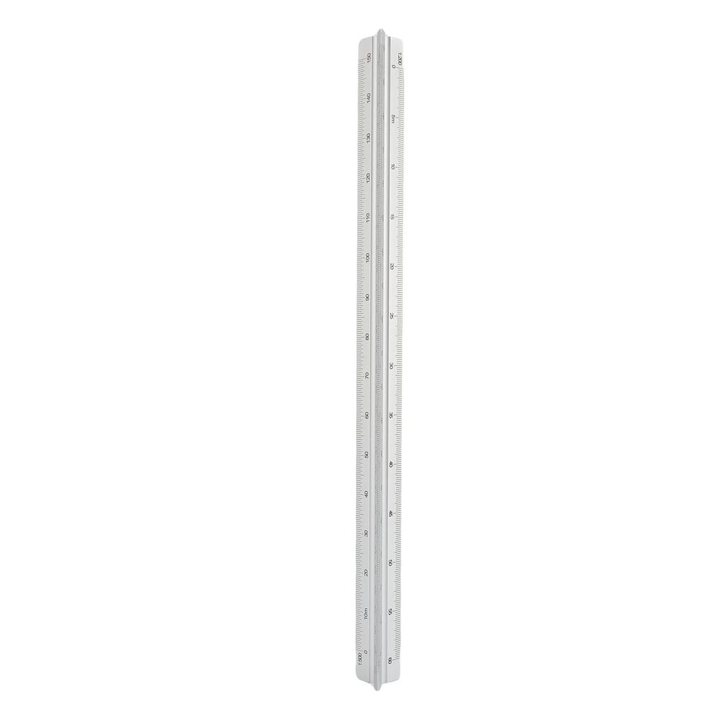 Architectural Scale Ruler 30cm Range Aluminum Accurate Concave Design Multifunctional Triangle Drafting Ruler for