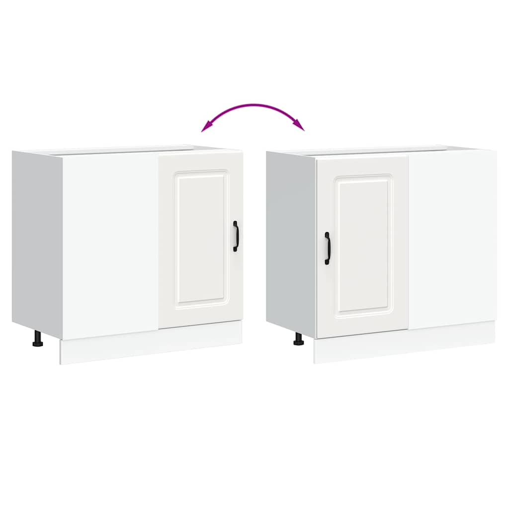 Kitchen Base Cabinet, Kalmar, White, Wood-Based Material