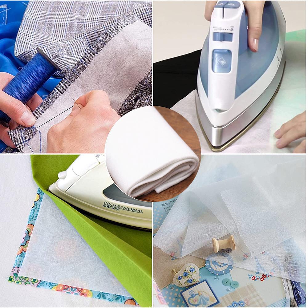 39in X 19in Fusible Interfacing Iron-On Non-Woven Fabric Single Side For Sewing Cover Stitches On The Back of Zip Project