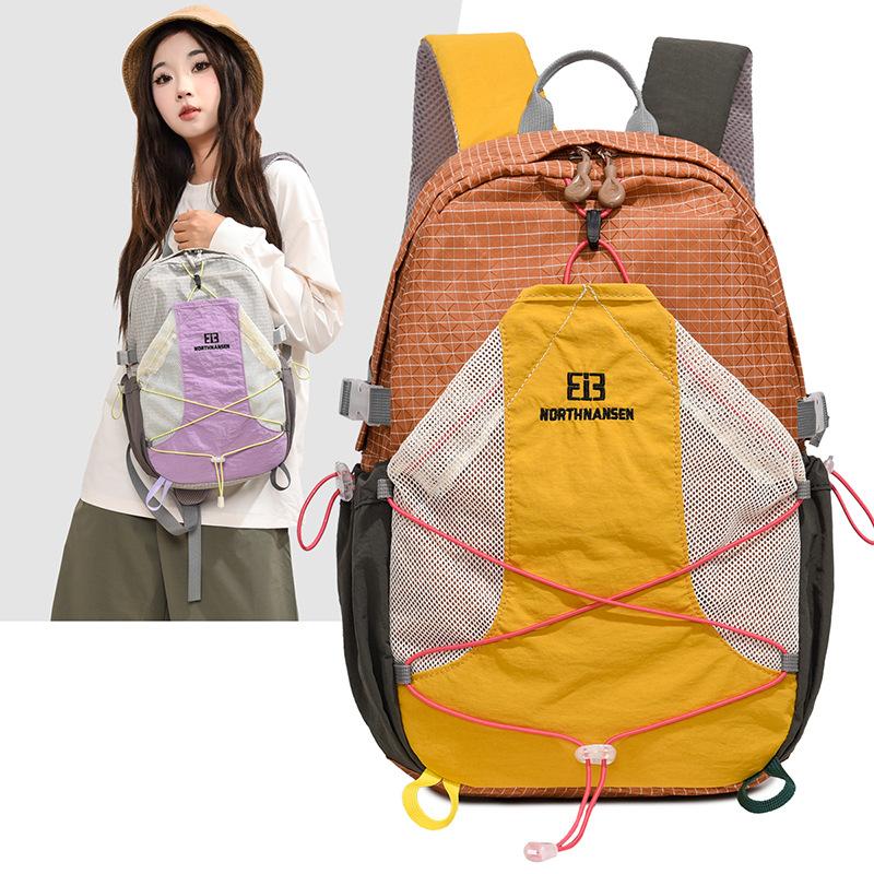Schoolbag female ins Japanese niche simple contrasting color versatile design sports outdoor travel college student backpack
