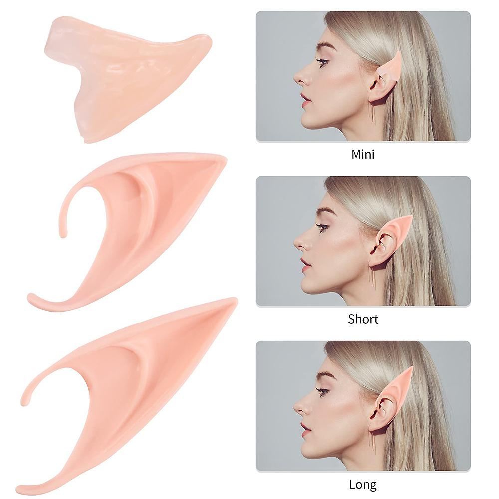 1pair Mysterious Angel Elf Ears Latex Ears for Fairy Cosplay Costume Accessories Halloween Decoration Photo Props Adult Toys