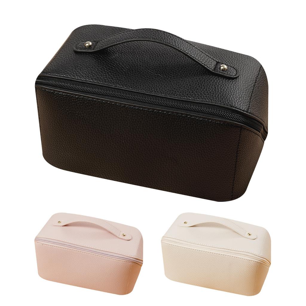 Print Solid Lychee Color Makeup Bag Portable Large Capacity Travel Bag Wash