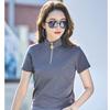 Damen Sommer Neuer Stil T-Shirt Damen Kurzarm Stehkragen Slim Schlankmachend Pullover Basic Einfarbig Koreanisch Lässig Schlicht