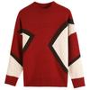 Women Knitted Sweater Pullover Autumn Winter New Korean Long Sleeve Loose Casual Color Block Sweater Fashion Female Tops