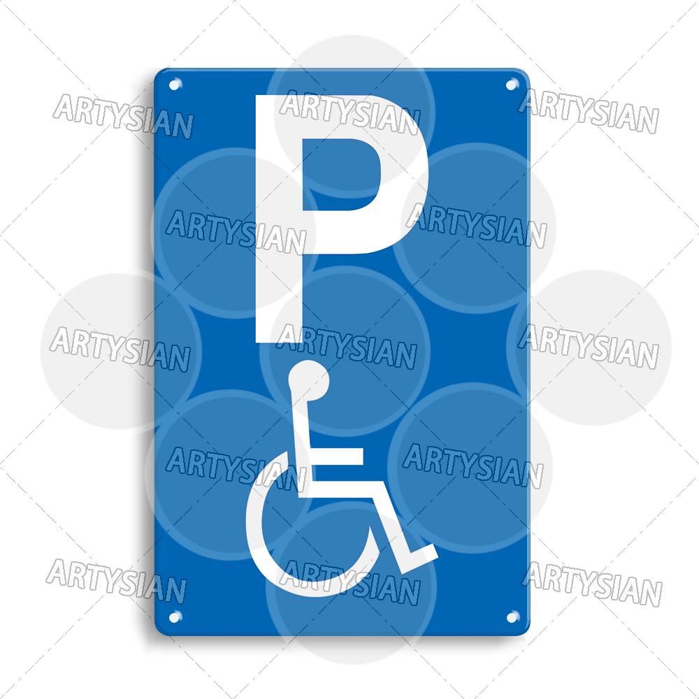 Metallschild Fahrrad Behindertenmotorrad Parkplatz Schild Fahrräder nicht am Zaun befestigen