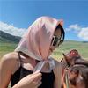 70 simulated silk scarf square scarf women's fashion letter printing small square scarf workplace decoration scarf scarf