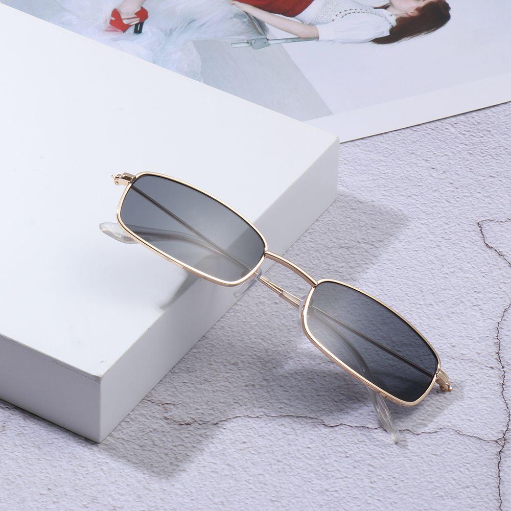 Goggles UV400 Clear Lens Metal Sun Glasses Small Oval Women's Sunglasses Vintage Rectangle Sunglasses Brand Shades