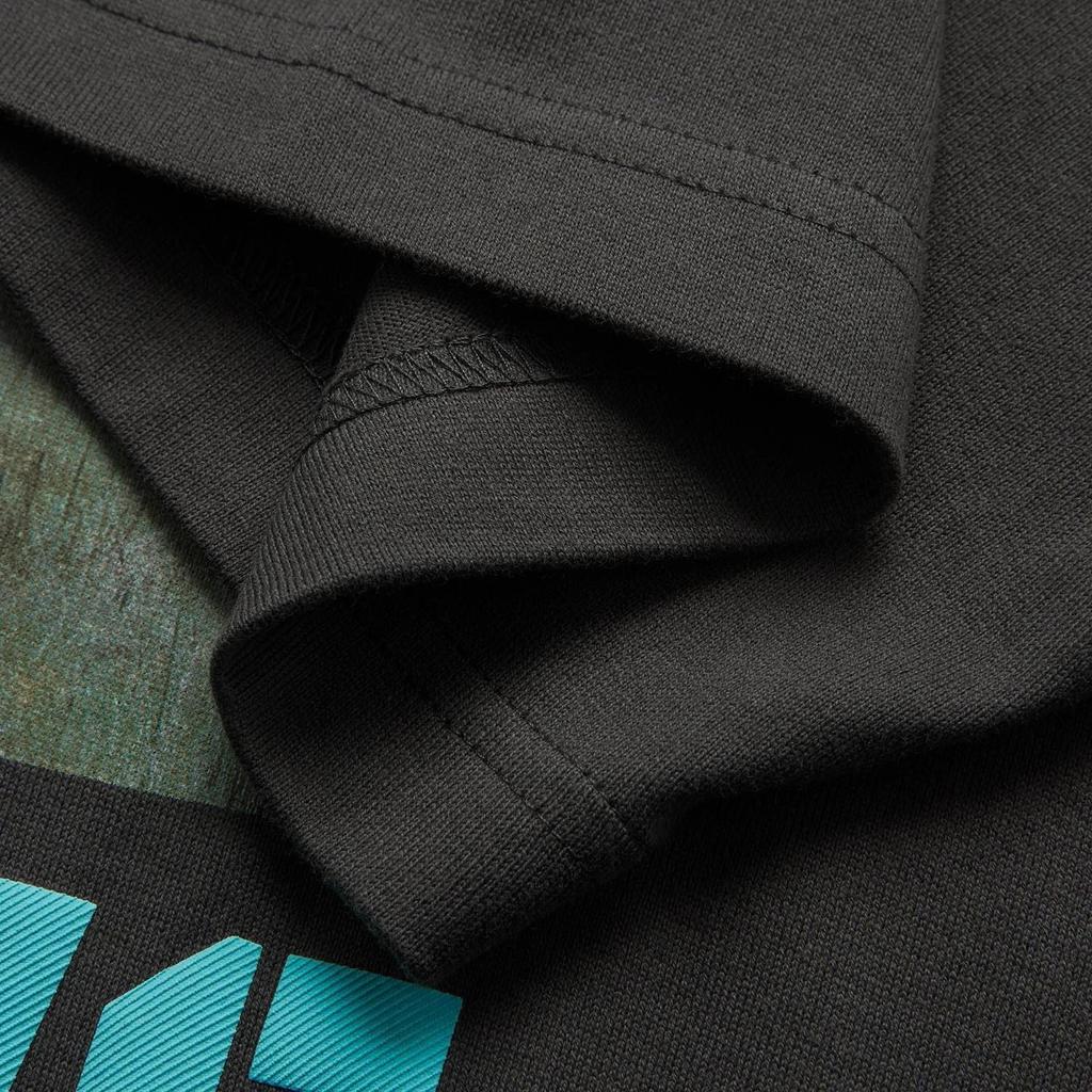 Li Ning Badfive Printed Letter Round Neck Comfortable Breathable Versatile Loose Short Sleeve T-Shirt Men T-Shirt Slate-Gray AHSU153-2