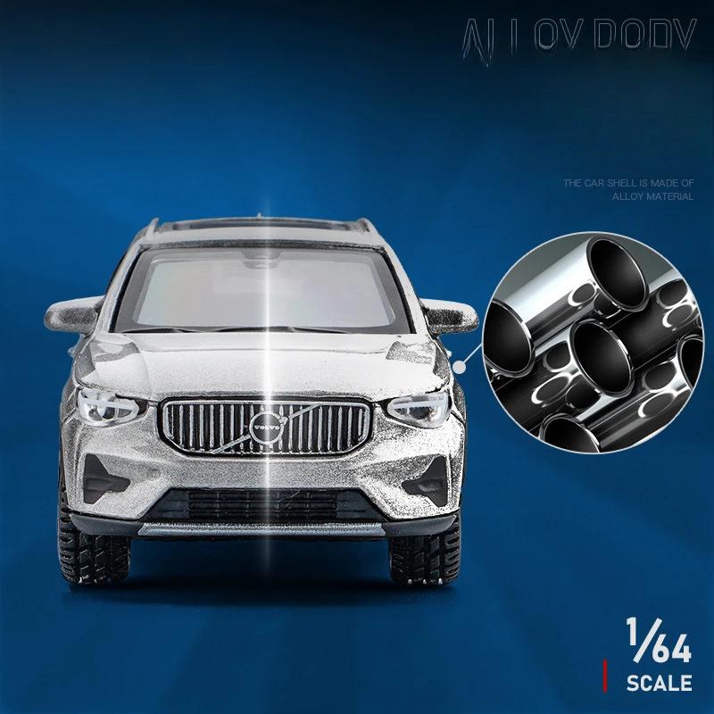 Simulation 1/64 Volvo XC60 XC40 Legierungsauto-Modell Diecast Metallspielzeugfahrzeug Sammlung Miniaturauto Heimdekoration Junge Auto Spielzeug