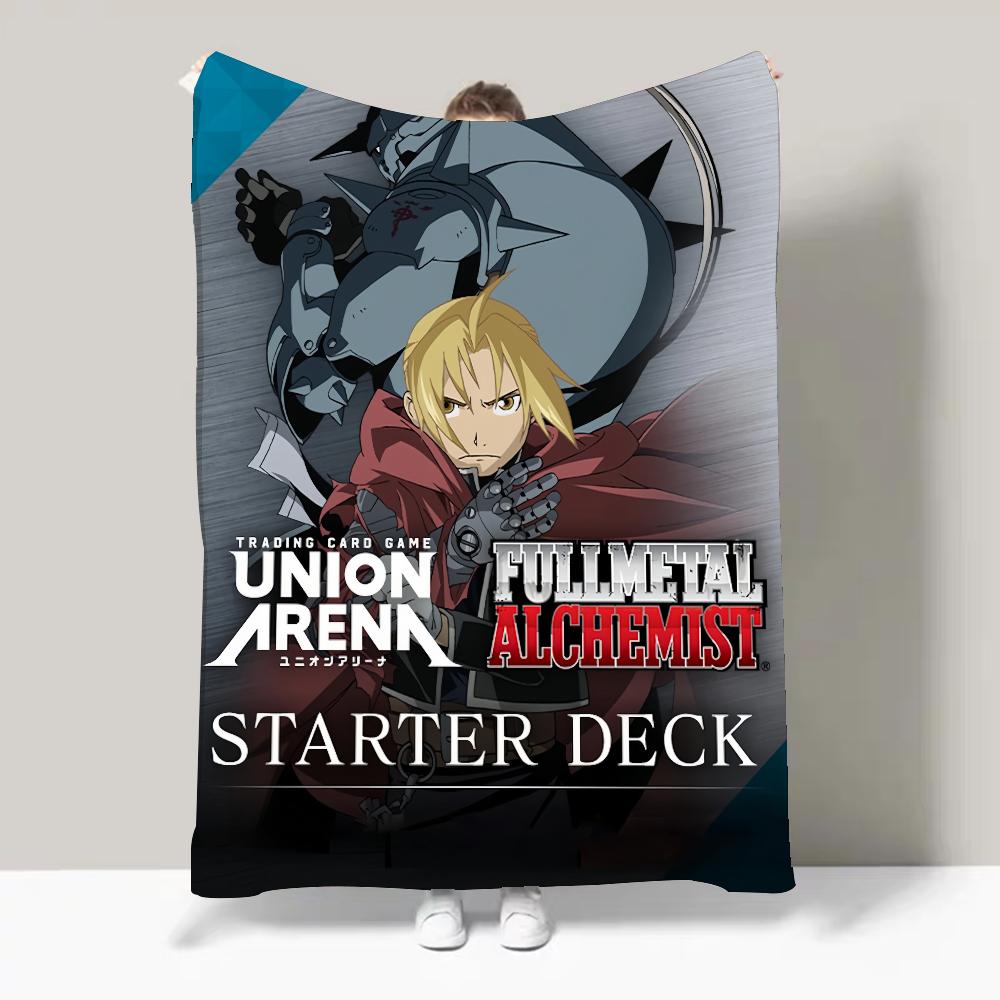 ANIMNE F-Fullmetal A-Alchemist Blanket Perfect Gift For Sofa Office Bed Plane Travel Sleep Read Relax Camping