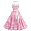 Retro Hepburn-Style Polka Dot Swing Dress