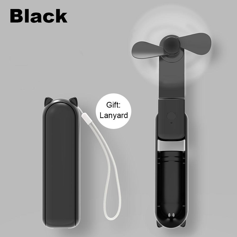 Mini Small Pocket Fan Solid Color Cooling Hand Fan Portable Handheld Fan  Outdoors