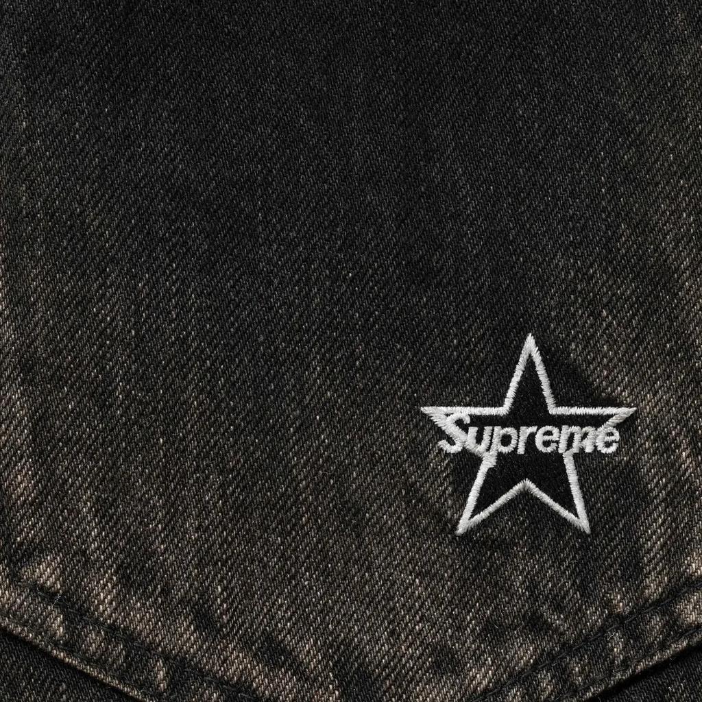 Supreme Distressed Loose Fit Selvedge Jean (26SS) Washed Black