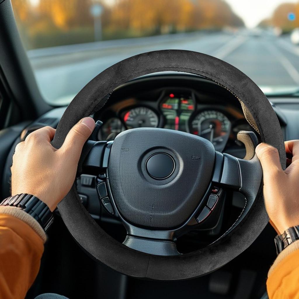Ohřívač volantu 12V Vyhřívaný Měkký Teplý Prodyšný Autodoplňky Potah volantu Pro nákladní vozy Pick-upy Obytné vozy Kempování Denní použití