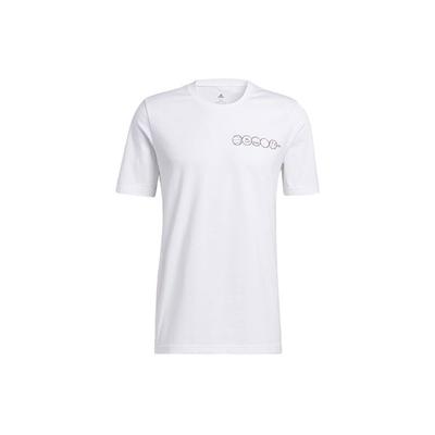Peking Cartoon Print Basketball Lässiges Kurzarm-T-Shirt Herren Oberteile Weiß GU6287