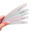 Gray Half-Moon Nail File - Double-Sided Colored Core Sanding Strip for Nail Art