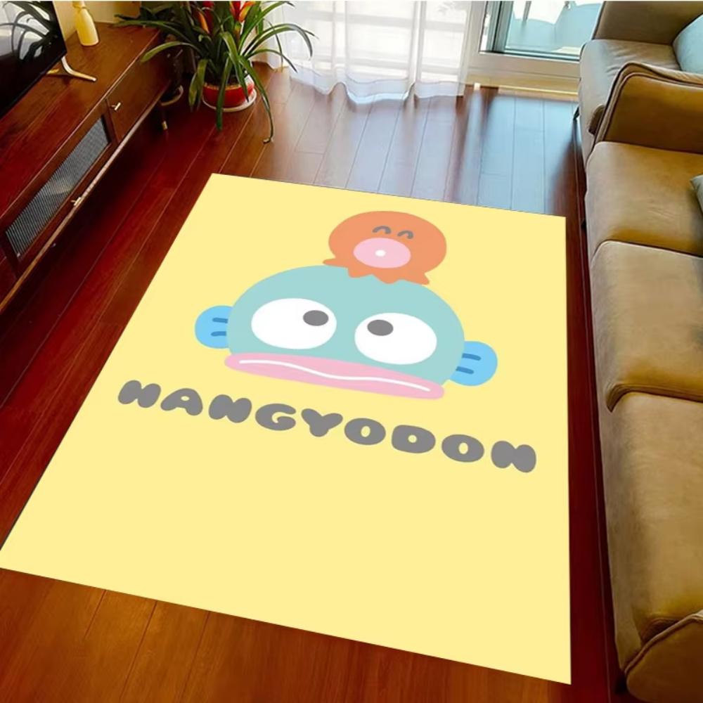 Hangyodon Cartoon Carpet Welcome Floor Mats NonSlip Bedroom Kitchen Rugs 100% Polyester Washable Carpet for Home Decor
