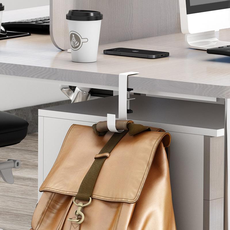 1Pc Adjustable Desk Edge Hook Without Punching Office Desktop Edge Hanging Bag Hook Student Backpack Storage Hanging Hook