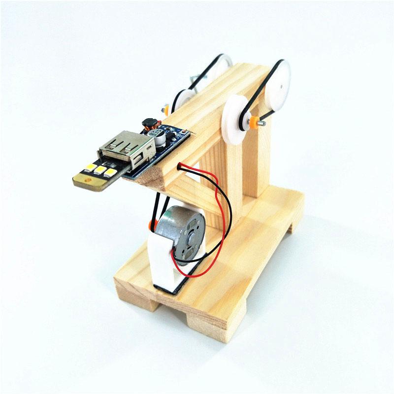 Hand cranked generator fun scientific experiment small invention children's toy DIY small production handmade puzzle childrentoy