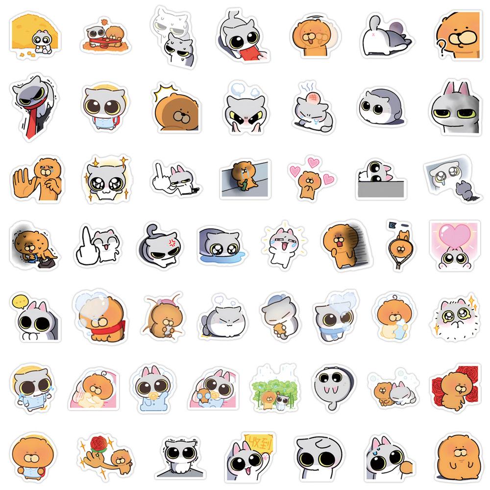 105Pcs Cute Cat Stickers Creative Decoration Refrigerator Skateboard Phone Case Notebook Diy Waterproof Graffiti Toys Gift Decal