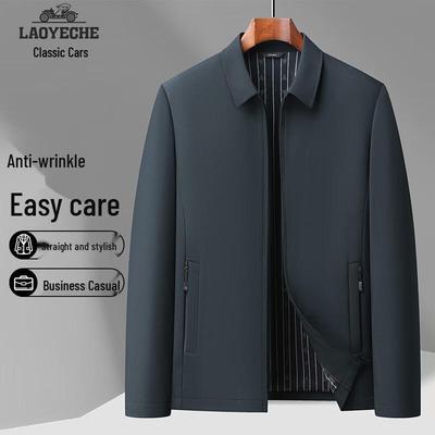 Men's Casual Lapel Jacket for Middle-Aged & Elderly
