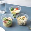 BOUSSAC Disposable Round Plastic Food Containers with Lids