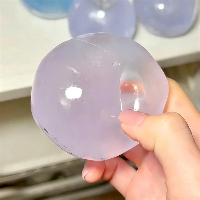 Clear Glaze Fluid Squishy Mochi Ball Soft Tpr Vaseline Malble Filled Inside Out Pop Squeeze Fidget Anti-Anxiety Relief Desk Toy