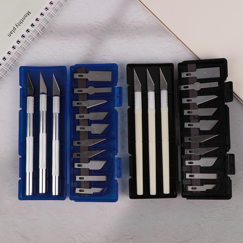 13Pcs Metal Art Knife Aluminum Alloy Carving Knife Tool Set - Perfect For Paper-Cut, Handcraft & Model Making