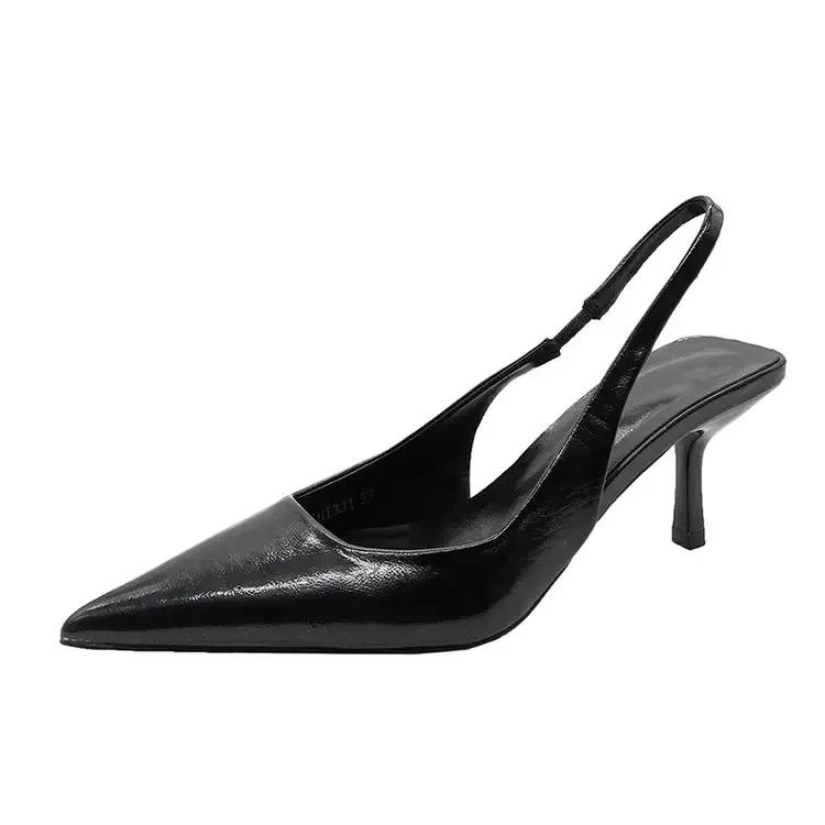 Women s Summer New 2024 Stiletto Simple Solid Color Sandals Feminine Pointed Dress Party Women s High Heels 35