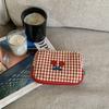 Multifunctional Plaid Makeup Bag Cloth Toiletry Bag Fashion Travel Storage Bag  Unisex