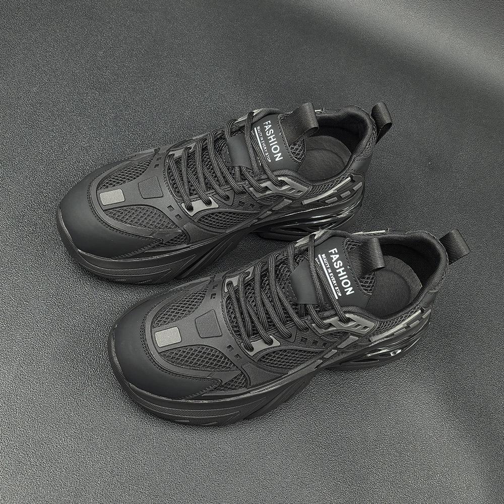 Sapatos de pai respiráveis de sola grossa originais sapatos de skate sapatos da moda sapatos casuais pretos