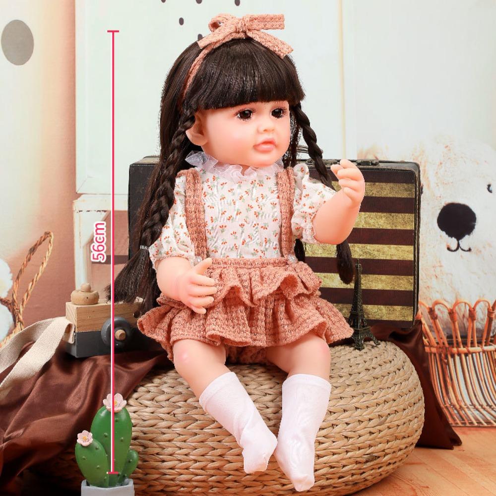 56Cm Reborn Simulation Barbie Gift Doll Baby Soft Gel Girl Toy Set Children's Doll