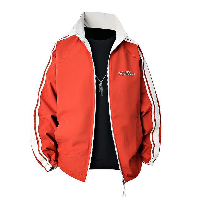 Reversible Autumn New Baseball Uniform Drawstring Long-sleeved Sports Windproof Jacket