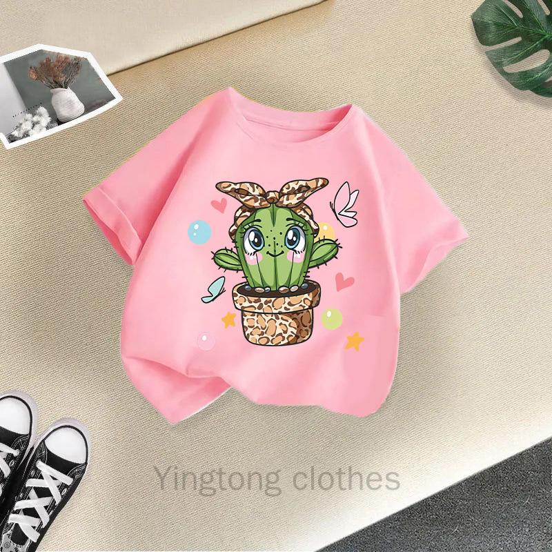 Summer Boys and Girls Short Sleeved T-shirt Cotton New Cartoon Printed Top Girls' Children's Clothing Trend