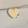 1pc New Cute Retro Red Hearts Universal Sunglasses Holders For Car Magnetic Leather Clip Auto Visor Glasses Hanger Decrotion