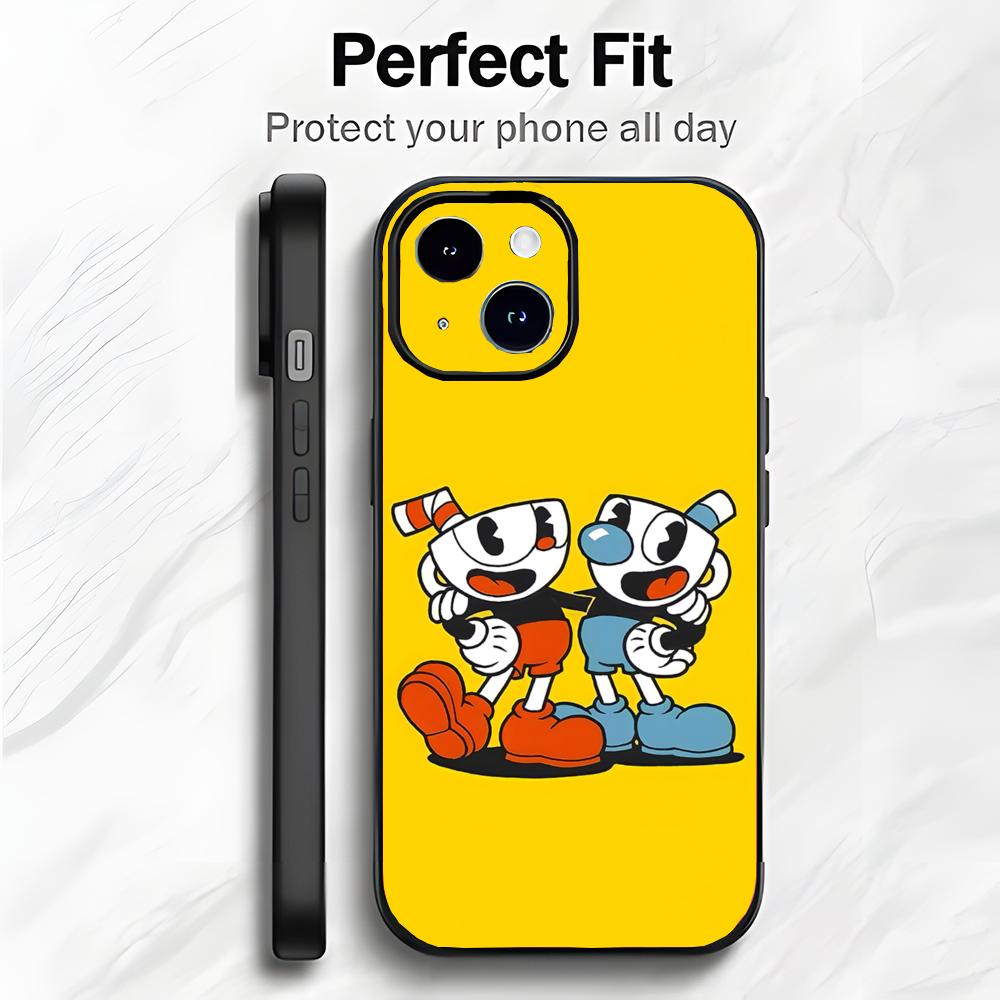 Cute American Cartoon C-Cuphead Phone Case Phone Case Soft Packaging Lightweight For iPhone17 16 15 14 13ProMax