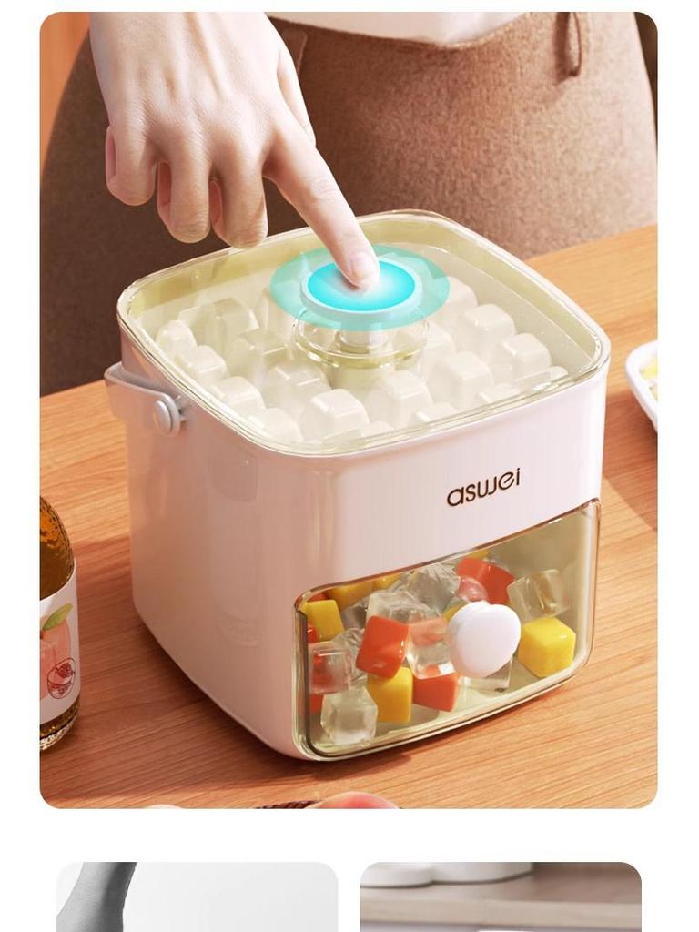Molde de Bola de Gelo de Grande Capacidade - Caixa de Armazenamento de Gelo Doméstica de Grau Alimentar