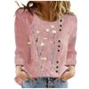 Women's Autumn/Winter Loose Long Sleeve T-Shirt Printed Round Neck  Casual Top