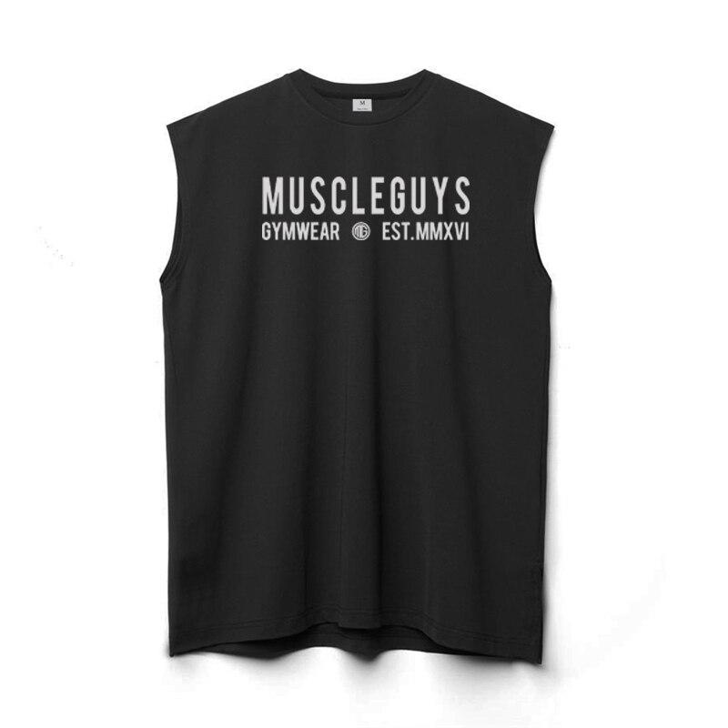

Мужская футболка Muscleguys для бега и футбола, впитывающая пот, быстросохнущая свободная жилетка для фитнеса и прохладного ощущения XXL