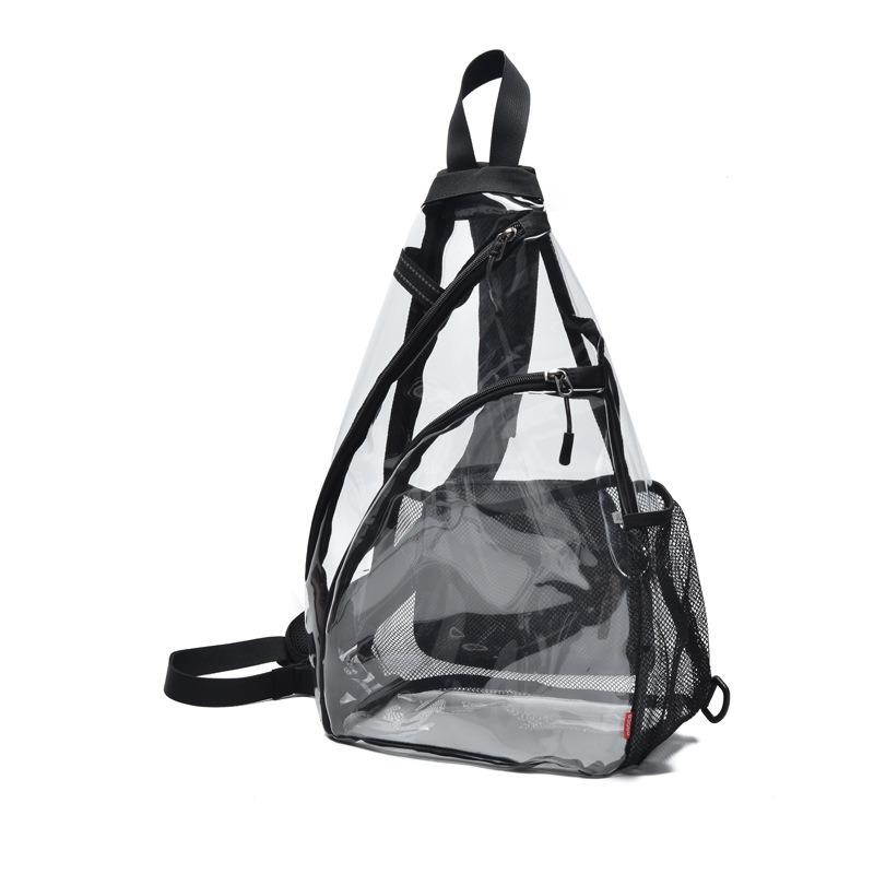 Transparent Men's Shoulder Bag Crossbody Bag Casual Men's and Women's Breast Bag Single Shoulder Bag